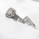 Deslumbrante anillo de Plata de Ley 925 de 2 uds. De piedra CZ, conjunto de anillos de compromiso/boda para mujer, diseño único, joyería de alta calidad fina - malaquita tienda 36