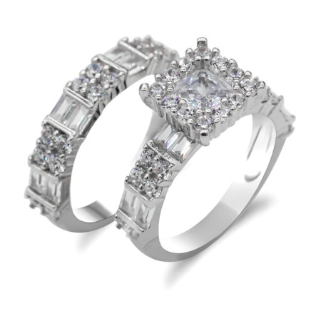 Anillo de plata de primera ley y Circonia cúbica para mujer, sortija, plata esterlina 925, Circonia cúbica, zirconia, circonita, zirconita, brillante, 2 unidades Anillo de plata de primera ley y Circonia cúbica para mujer, sortija, plata esterlina 925, Circonia cúbica, zirconia, circonita, zirconita, brillante, 2 unidades