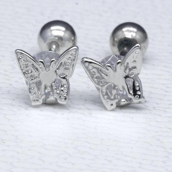 Pendientes de animales para mujer, de Plata de Ley 925, simples, de mariposa, joyería fina, regalo de moda en boda - malaquita tienda 36