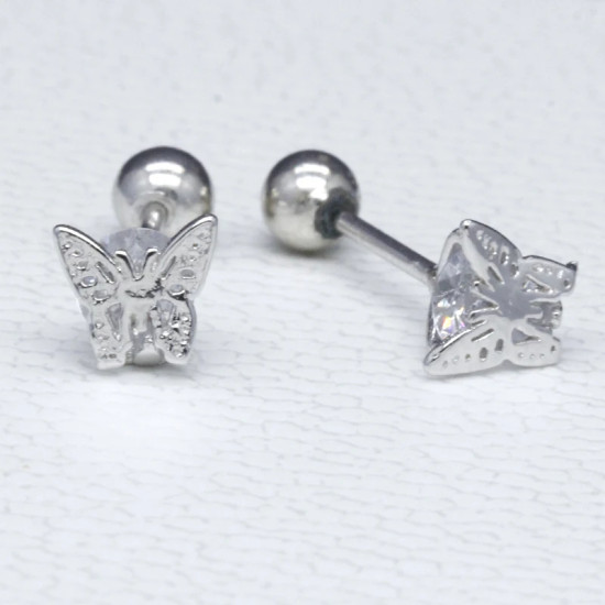 Pendientes de animales para mujer, de Plata de Ley 925, simples, de mariposa, joyería fina, regalo de moda en boda - malaquita tienda 36
