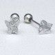 Pendientes de animales para mujer, de Plata de Ley 925, simples, de mariposa, joyería fina, regalo de moda en boda - malaquita tienda 36