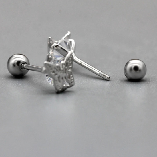 Pendientes de animales para mujer, de Plata de Ley 925, simples, de mariposa, joyería fina, regalo de moda en boda - malaquita tienda 36
