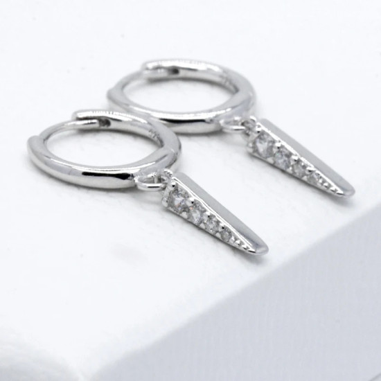 Pendientes de plata de primera ley y piedra para mujer, aretes pequeños, plata esterlina 925, Circonia cúbica, zirconia, circonita, zirconita, zirconita, diseño geométrico, estilo Punk, Unisex - malaquita tienda 36