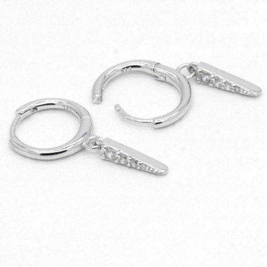 Pendientes de plata de primera ley y piedra para mujer, aretes pequeños, plata esterlina 925, Circonia cúbica, zirconia, circonita, zirconita, zirconita, diseño geométrico, estilo Punk, Unisex - malaquita tienda 36