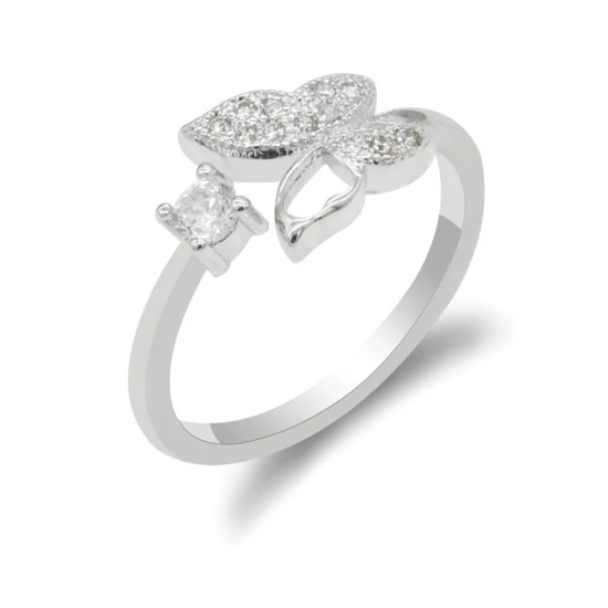 Anillos de dedo ajustables de tamaño abierto para mujer, joyería de fiesta/boda, piedra CZ, diseño exquisito, joyería de moda - malaquita tienda 36
