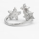 Anillos de boda de estilo romántico para mujer, 4 estrellas, ajustables, deslumbrantes, de piedra CZ, joyería de moda - malaquita tienda 36