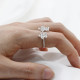 Anillos abiertos de doble flor para mujer, anillos de dedo de tamaño ajustable para mujer, estilo romántico, deslumbrante, piedra CZ, joyería de moda - malaquita tienda 36