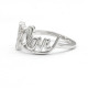 Anillos abiertos con forma de corazón para mujer, anillos de boda con letras de estilo romántico, tamaño ajustable, deslumbrante, CZ, joyería de moda - malaquita tienda 36