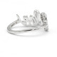 Anillos abiertos con forma de corazón para mujer, anillos de boda con letras de estilo romántico, tamaño ajustable, deslumbrante, CZ, joyería de moda - malaquita tienda 36