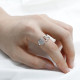 Anillos abiertos con forma de corazón para mujer, anillos de boda con letras de estilo romántico, tamaño ajustable, deslumbrante, CZ, joyería de moda - malaquita tienda 36