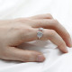 Anillos abiertos con forma de corazón para mujer, anillos de boda con letras de estilo romántico, tamaño ajustable, deslumbrante, CZ, joyería de moda - malaquita tienda 36