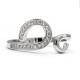 Anillos abiertos de circonia cúbica para mujer, sortija con ondas simples, Color blanco, tamaño ajustable, joyería fina - malaquita tienda 36