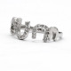 Anillo abierto con forma de corazón y letras para mujer, sortija de boda de estilo romántico, ajustable, deslumbrante, CZ, joyería de moda - malaquita tienda 36