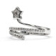 Anillos abiertos de circonia cúbica para mujer, joyería elegante con estrella elevada, estilo de moda, deslumbrante, para compromiso/boda - malaquita tienda 36