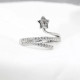 Anillos abiertos de circonia cúbica para mujer, joyería elegante con estrella elevada, estilo de moda, deslumbrante, para compromiso/boda - malaquita tienda 36