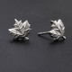 Pendientes de planta de Plata de Ley 925 para mujer, aretes de planta de hoja diminuta Simple, joyería fina de declaración fresca y dulce - malaquita tienda 36