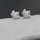 Pendientes de planta de Plata de Ley 925 para mujer, aretes de planta de hoja diminuta Simple, joyería fina de declaración fresca y dulce - malaquita tienda 36