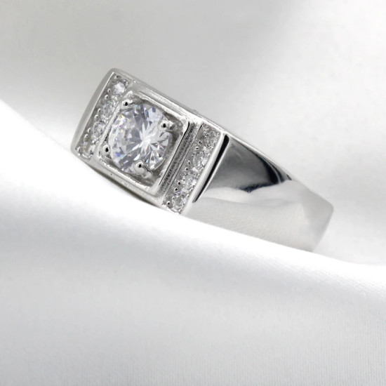 Anillos de plata 925 para mujer, anillo de boda elegante de piedra CZ deslumbrante, hecho a mano, regalos de moda clásicos simples para mujer, joyería fina - malaquita tienda 36