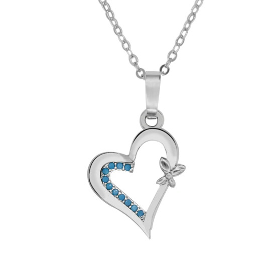 Conjuntos de joyas de plata de ley 925 para mujer, collar y pendientes con forma de corazón, piedra turquesa, conjuntos de joyas de boda, regalo de joyería fina - malaquita tienda 36