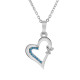 Conjuntos de joyas de plata de ley 925 para mujer, collar y pendientes con forma de corazón, piedra turquesa, conjuntos de joyas de boda, regalo de joyería fina - malaquita tienda 36