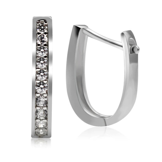 Pendientes de aro de piedra CZ deslumbrantes, pendientes de plata de ley 925 para mujeres y niñas, pendientes de plata tailandesa de estilo clásico, joyería fina - malaquita tienda 36