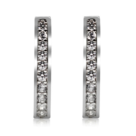 Pendientes de aro de piedras AAA y CZ deslumbrantes para mujer, pendientes de plata de ley 925 para mujer, pendientes hechos a mano de plata tailandesa, joyería de boda Pendientes de aro de piedras AAA y CZ deslumbrantes para mujer, pendientes de plata de ley 925 para mujer, pendientes hechos a mano de plata tailandesa, joyería de boda