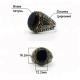 Anillo de Plata de Ley 925 con piedra de ágata Natural negra para hombre, joyería turca hecha a mano, Shofar, súper genial - malaquita tienda 36