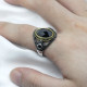 Metalmadman-anillos de plata 925 para hombre, piedra CZ Natural grande con forma de W, anillos de boda/Patry, joyería fina de diseño único de alta calidad - malaquita tienda 36