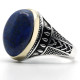 Anillos de plata de ley 925 auténtica para hombres, piedra de lapislázuli Natural, regalo de moda para hombres, anillos exquisitos para fiesta/boda, joyería fina - malaquita tienda 36