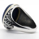 Anillos de plata de ley 925 auténtica para hombres, piedra de lapislázuli Natural, regalo de moda para hombres, anillos exquisitos para fiesta/boda, joyería fina - malaquita tienda 36