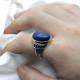 Anillos de plata de ley 925 auténtica para hombres, piedra de lapislázuli Natural, regalo de moda para hombres, anillos exquisitos para fiesta/boda, joyería fina - malaquita tienda 36