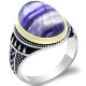 Anillo de plata de primera ley con piedra Natural para hombre, sortija, plata esterlina 925, goteo, niebla, montaña, fiesta, boda, joyería fina - malaquita tienda 36