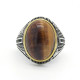 Anillos de plata 925 pura para hombre, con piedras preciosas naturales, Ojo de Tigre, garra de piedra, estilo Punk exquisito y único, hecho a mano - malaquita tienda 36