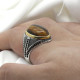 Anillos de plata 925 pura para hombre, con piedras preciosas naturales, Ojo de Tigre, garra de piedra, estilo Punk exquisito y único, hecho a mano - malaquita tienda 36