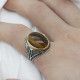 Anillos de plata 925 pura para hombre, con piedras preciosas naturales, Ojo de Tigre, garra de piedra, estilo Punk exquisito y único, hecho a mano - malaquita tienda 36