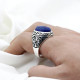 Anillos de plata de ley 925 auténtica, piedra de lapislázuli Natural, Escudo de garra de caballito de mar, anillo exquisito para boda/Fiesta, joyería fina artesanal - malaquita tienda 36