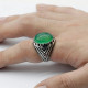 Anillos de plata de ley 925 para hombre, conjunto de anillos de pavo de piedra de ónix verde Natural, estilo Punk, joyería de boda de moda 2022, anillo para mujer - malaquita tienda 36