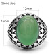 Anillos de plata de ley 925 para hombre, conjunto de anillos de pavo de piedra de ónix verde Natural, estilo Punk, joyería de boda de moda 2022, anillo para mujer - malaquita tienda 36