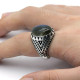 Anillo de plata 925 auténtica para hombre, con piedra lunar Natural, Retro, Vintage, para fiesta/boda, joyería turca hecha a mano - malaquita tienda 36