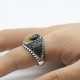 Anillo de piedra Natural auténtica para hombre, de Plata de Ley 925 pura con piedra de ágata, engranaje de plata tailandesa, piedra CZ, joyería de fiesta turca - malaquita tienda 36