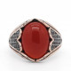Anillo Vintage de piedra de ágata Natural para hombre, de Plata de Ley 925 con piedra de ágata, anillo de piedras preciosas naturales Aqeeq, regalo de joyería hermosa - malaquita tienda 36