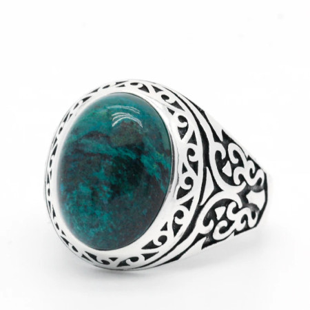 Anillo de plata auténtica oficial s925 para hombre, piedra Natural de Fénix, regalo hecho a mano, joyería de lujo para fiesta, Festival Retro Anillo de plata auténtica oficial s925 para hombre, piedra Natural de Fénix, regalo hecho a mano, joyería de lujo para fiesta, Festival Retro