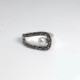 Piedra grande de la perla con marcasita anillo